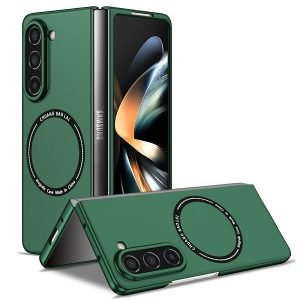 For Samsung Galaxy Z Fold 5 5G Magsafe Magnetic Wireless Charging Protective Case (Green)
