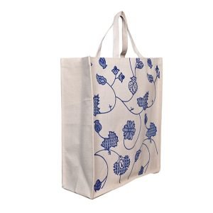 Jute Lamination ( Plastic Quoted Inside) Shopping Bag For Shopping & Travel Bag - Purple