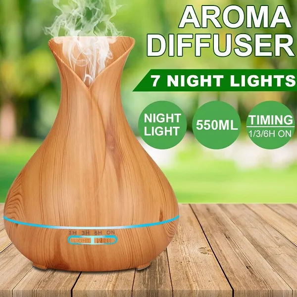 LED Aroma Aromatherapy Diffuser Essential Oil Ultrasonic Air Humidifier Purifier