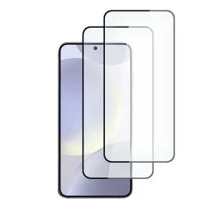 [2 Pack] Samsung Galaxy S24 Full Coverage Tempered Glass Screen Protector Film Guard (Black)