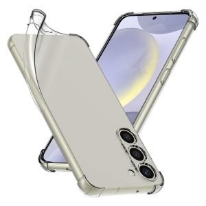 For Samsung Galaxy S24+ S24 Plus Clear Case Heavy Duty Transparent TPU Bumper Shockproof Case Cover