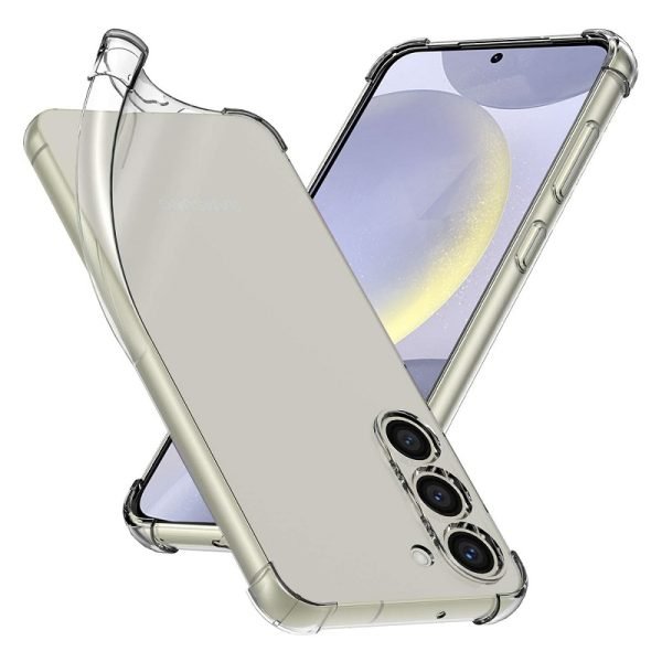 For Samsung Galaxy S24+ S24 Plus Clear Case Heavy Duty Transparent TPU Bumper Shockproof Case Cover