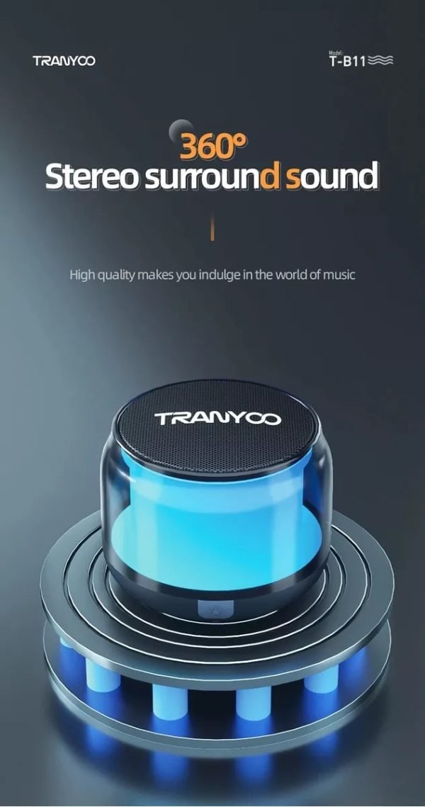 Tranyoo T-B11 Outdoor Wireless Portable Bluetooth Speaker with LED Lights - Image 6