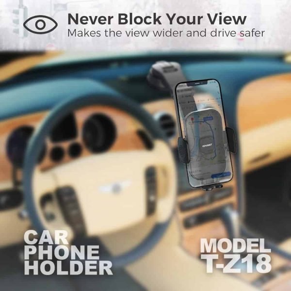 TRANYOO (Z18) Car Phone Holder with Suction Cup Mount & Adjustable Arm Stand - Image 2