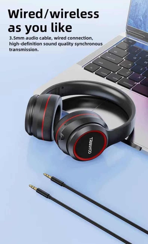 TRANYOO T-H6 Wireless Stereo HIFI Headphones with Bluetooth Microphone - Image 6
