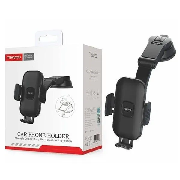 TRANYOO (Z18) Car Phone Holder with Suction Cup Mount & Adjustable Arm Stand