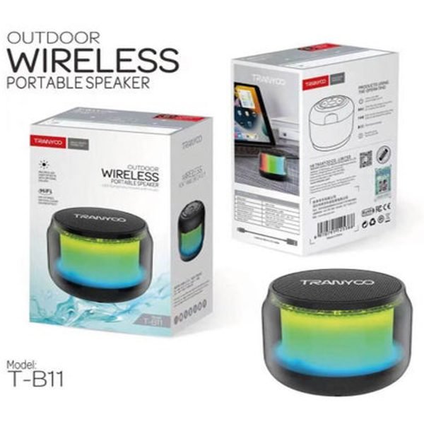 Tranyoo T-B11 Outdoor Wireless Portable Bluetooth Speaker with LED Lights