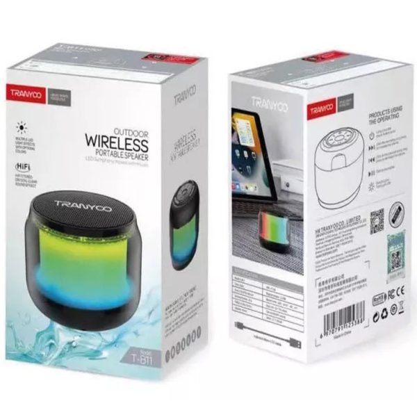 Tranyoo T-B11 Outdoor Wireless Portable Bluetooth Speaker with LED Lights