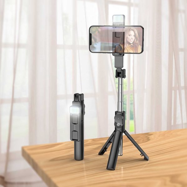 BOROFONE Y8 Wireless Selfie Stick with Remote Control and Live Broadcast Holder - Image 4