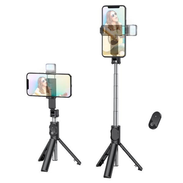 BOROFONE Y8 Wireless Selfie Stick with Remote Control and Live Broadcast Holder - Image 2