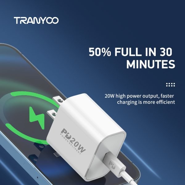 Tranyoo T-SA1C PD Charger With Cable: Super Fast Charging Kit for Your USB-C Devices - Image 5