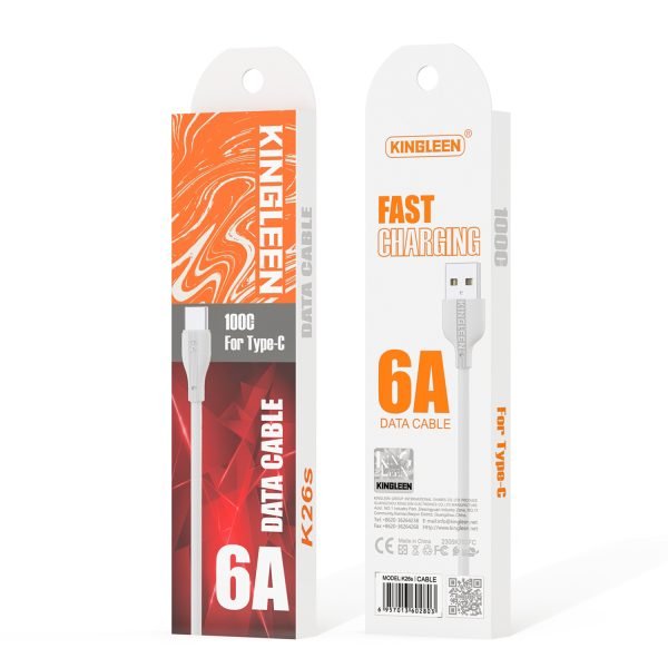KINGLEEN K26 Type C Cable Strong and Durable Charging Data Cable for Type-C Devices