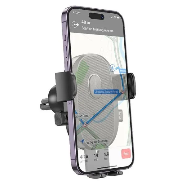 BOROFONE BH92 One-Button Stable and Secure Air Outlet Car Phone Holder - Image 5