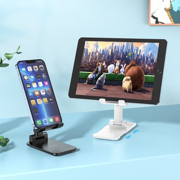 BOROFONE BH81 Folding Desktop Stand: Adjustable, Portable, and Versatile [Borofone Phone Stand, Tablet Stand] - Image 4