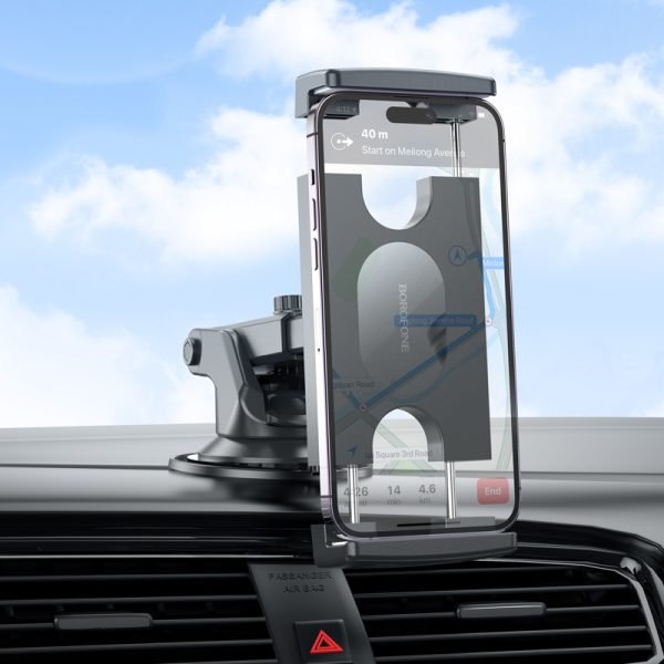 BOROFONE BH100 Universal Car Phone Holder for Tablets and Smartphones (Center Console Mount) - Image 5