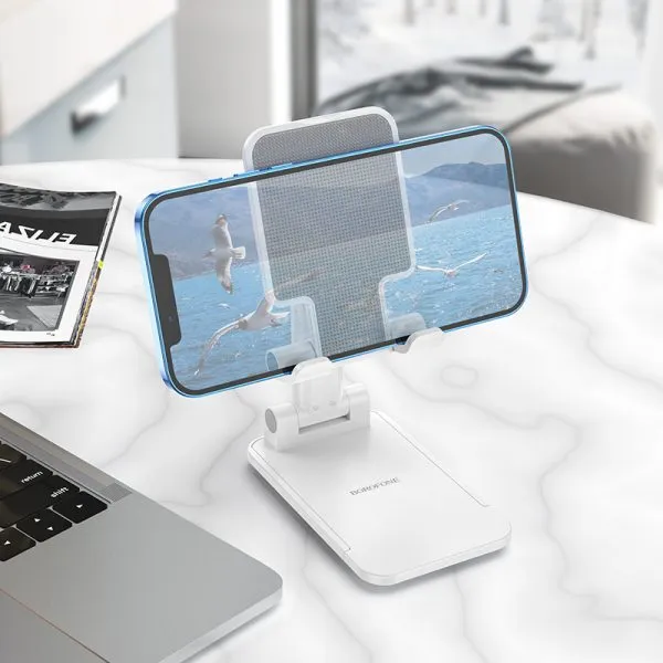 BOROFONE BH81 Folding Desktop Stand: Adjustable, Portable, and Versatile [Borofone Phone Stand, Tablet Stand] - Image 3