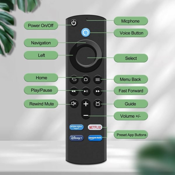 New Voice Remote Control L5B83G Fit for Amazon 2nd Gen TV Cube and Amazon TV Stick 4K