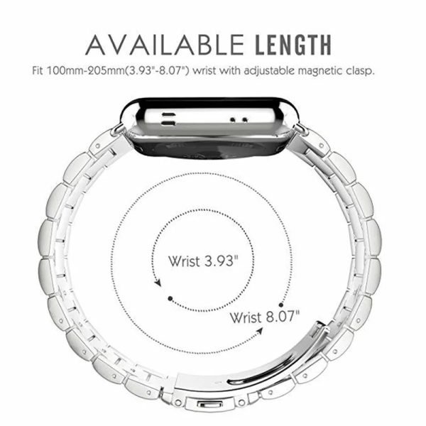 38mm Supershield Luxurious Silver and Gold Apple Watch Band for iWatch Ultra/Ultra2/SE/SE2 & Series 9 8 7 6 5 4 3 2 1 - Image 2