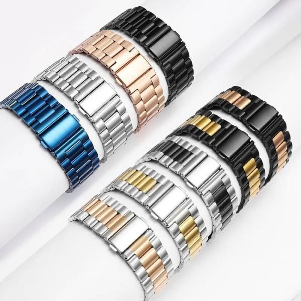 38mm Supershield Luxurious Black and Gold Apple Watch Band for iWatch Ultra/Ultra2/SE/SE2 & Series 9 8 7 6 5 4 3 2 1