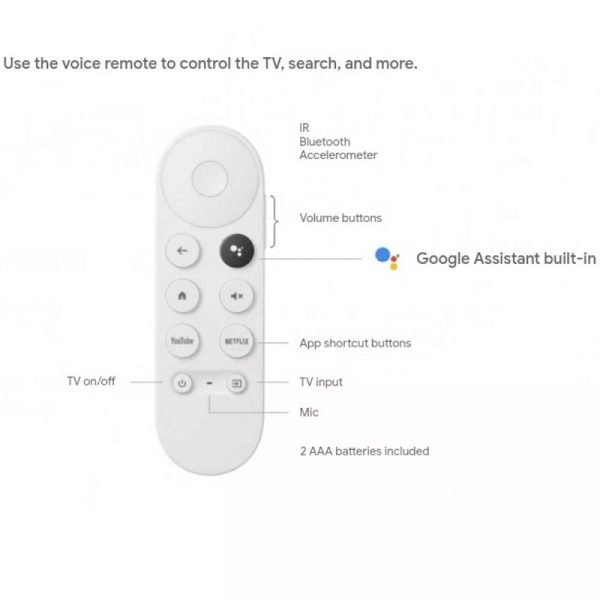 New Replacement G9N9N For Chromecast 4K With Google TV Voice Bluetooth Remote
