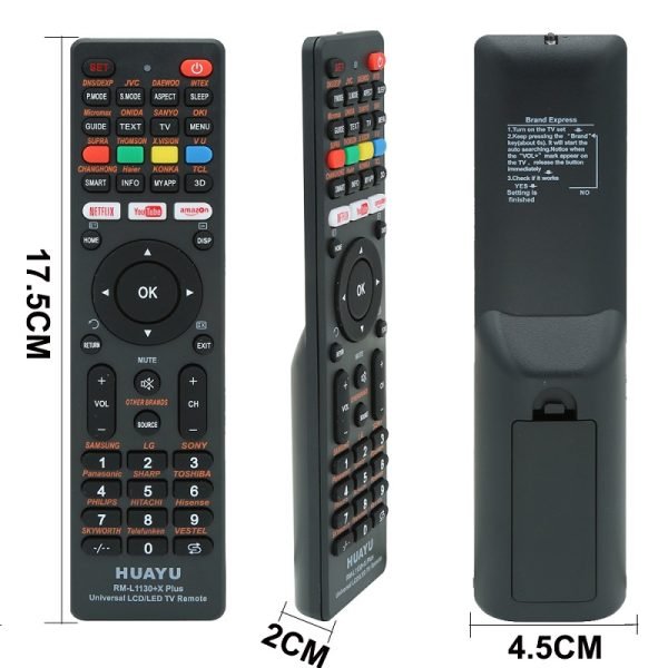 New Universal Replacement Remote Control RM L1130+ Plus TV