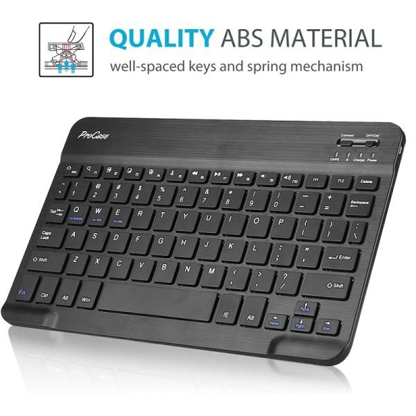 For Apple iPad Air 11 2024 Wireless Bluetooth Keyboard Case, Folio Leather Smart Stand Cover (Black)