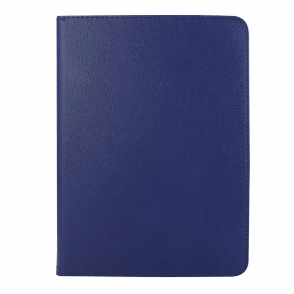 For Apple iPad Pro 13 2024 Leather Case, Rotating 360 Degree Flip Stand Cover (Navy Blue)