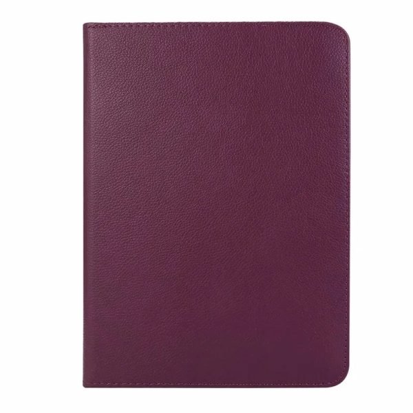 For Apple iPad Pro 13 2024 Leather Case, Rotating 360 Degree Flip Stand Cover (Purple)