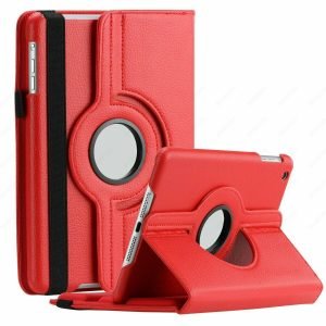 For Samsung Galaxy Tab A9+ Plus 360 Degree Rotating Flip Stand Case Cover (Red)