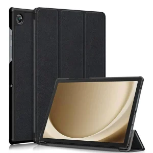 For Samsung Galaxy Tab A9+ Plus Folio Smart Leather Magnetic Stand Case Cover (Black)