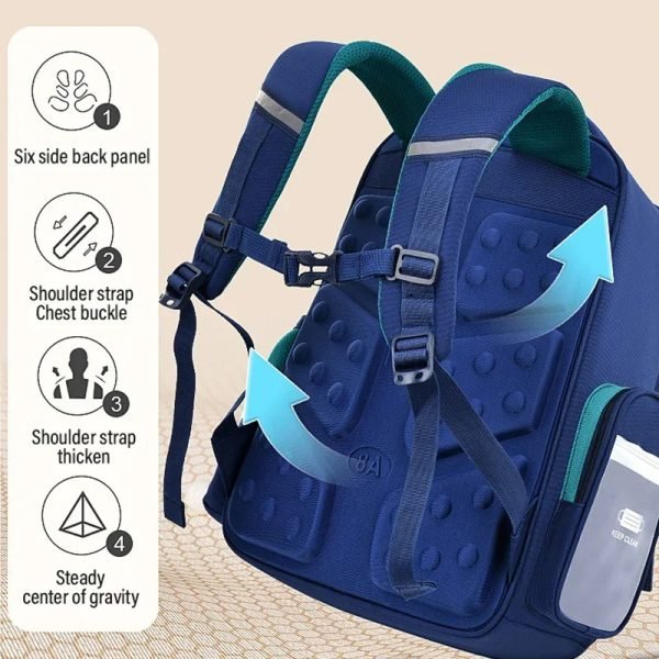 Children's School Bag Boy's Backpack Primary Girl Schoolbag Student's Backpack 1-6 Grades Boys&Girls - Purple