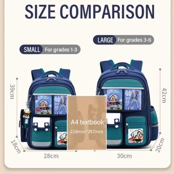 Children's School Bag Boy's Backpack Primary Girl Schoolbag Student's Backpack 1-6 Grades Boys&Girls - Purple