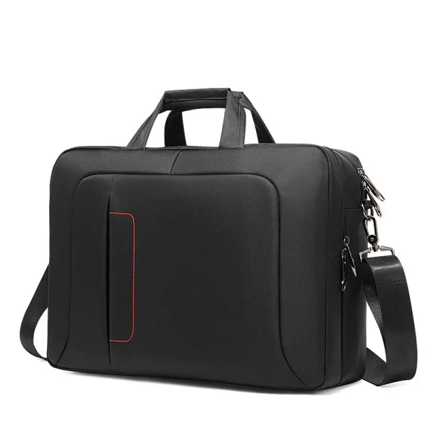 Fashion Nylon Waterproof Black Handbag 15.6-inch Business Briefcase Laptop Computer Bag (5)