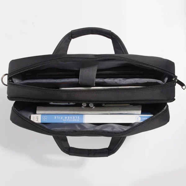 Fashion Nylon Waterproof Black Handbag 15.6-inch Business Briefcase Laptop Computer Bag (5)