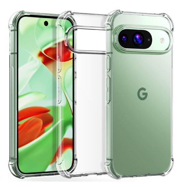 For Google Pixel 9 Clear Case Shockproof Tough Gel Transparent Air Cushion Heavy Duty Phone Back Cover