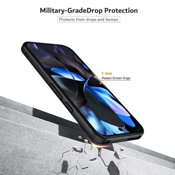 For Google Pixel 9 Shockproof Skin Touch Feeling Frosted Slim TPU Shell Cover Luxury Matte Case (Black)