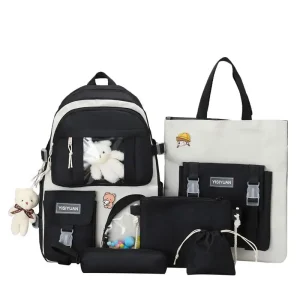 Girl's school backpack for middle school students ins style canvas waterproof gift handbag pen bag wallet school bag