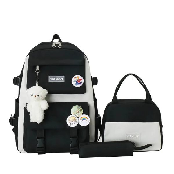 Girl's school backpack for middle school students ins style canvas waterproof gift handbag pen bag wallet school bag