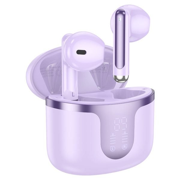 HOCO EQ7 Wireless Headphones with Charging Case Mini Wireless TWS Earbuds - Purple