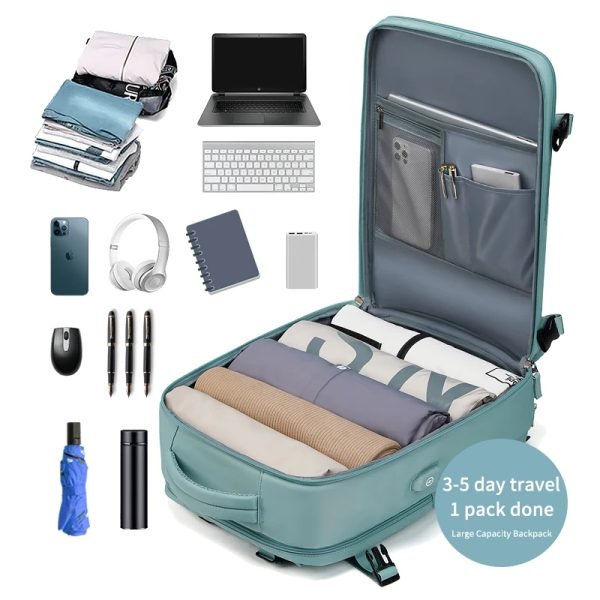 Large Travel Backpack for Men -Women - Waterproof Outdoor Sports Rucksack with USB Charging Port