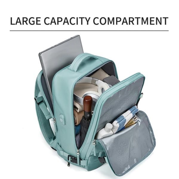 Large Travel Backpack for Men -Women - Waterproof Outdoor Sports Rucksack with USB Charging Port