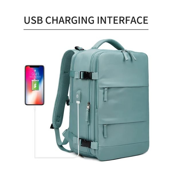 Large Travel Backpack for Men -Women - Waterproof Outdoor Sports Rucksack with USB Charging Port