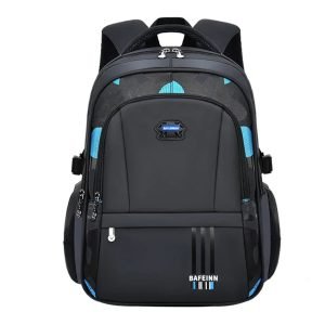 Student Schoolbag Male Light Casual Children's Backpack Large Capacity Student Protection Backpack - Black