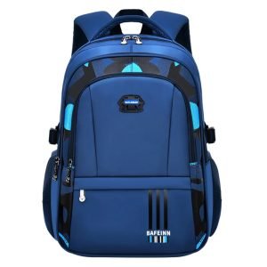 Student Schoolbag Male Light Casual Children's Backpack Large Capacity Student Protection Backpack - Blue