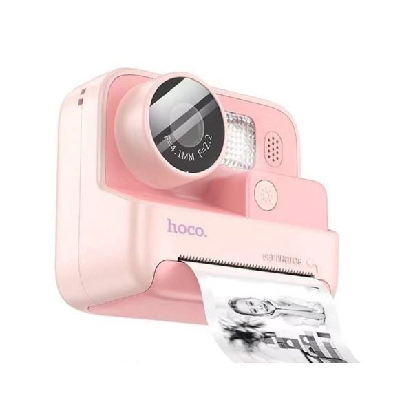 Brand New Hoco DV200 Kids Camera With Instant Photo Prints - Pink