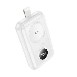 For HOCO J137 2500mAh Mini Pocket Power bank for Apple Smart Watch Charger - Black