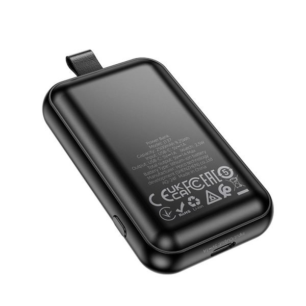 For HOCO J137 2500mAh Mini Pocket Power bank for Apple Smart Watch Charger - Black (11)