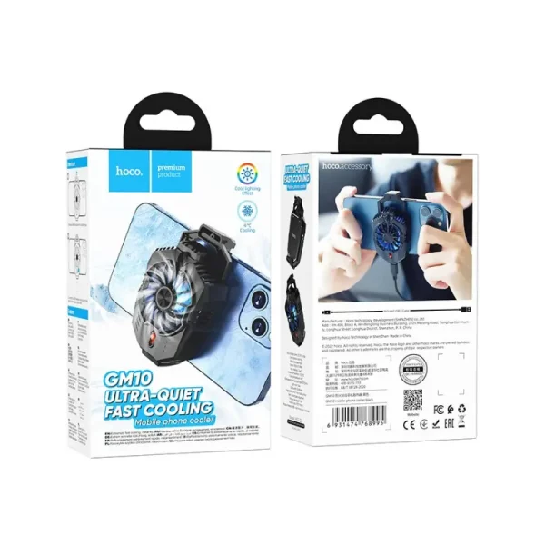 For Hoco GM10 Ultra Quiet Fast Cooling Mobile Phone Cooler Fan Cell Cooling Plate Cellular Gamer Cell Phone