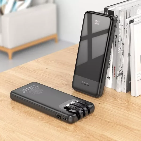 For Hoco J111 10000mAh Smart Fast Charging Power Bank - Black