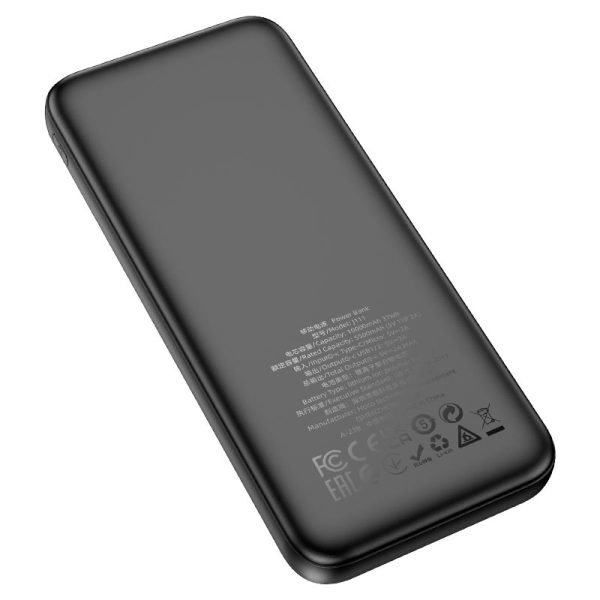 For Hoco J111 10000mAh Smart Fast Charging Power Bank - Black